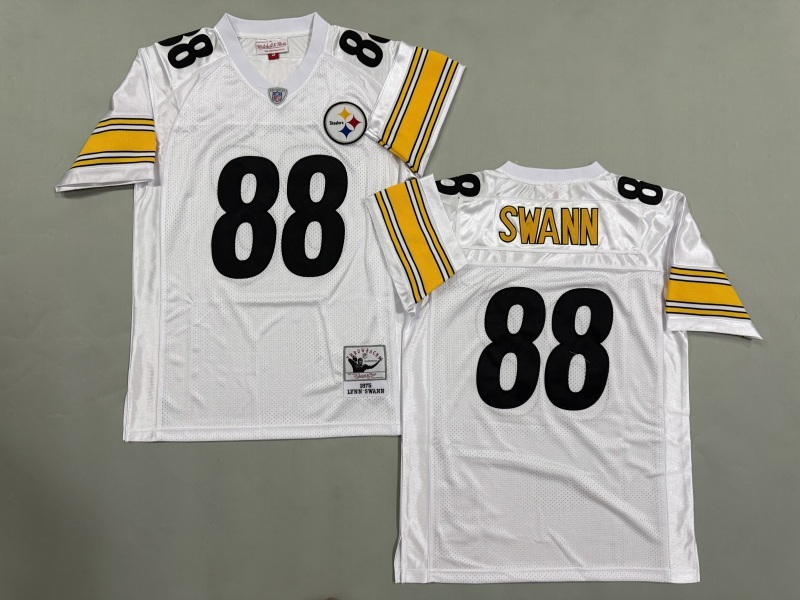 Men 2025 Pittsburgh Steelers #88 Swann white Throwback Limited NFL Jersey style 001->pittsburgh steelers->NFL Jersey